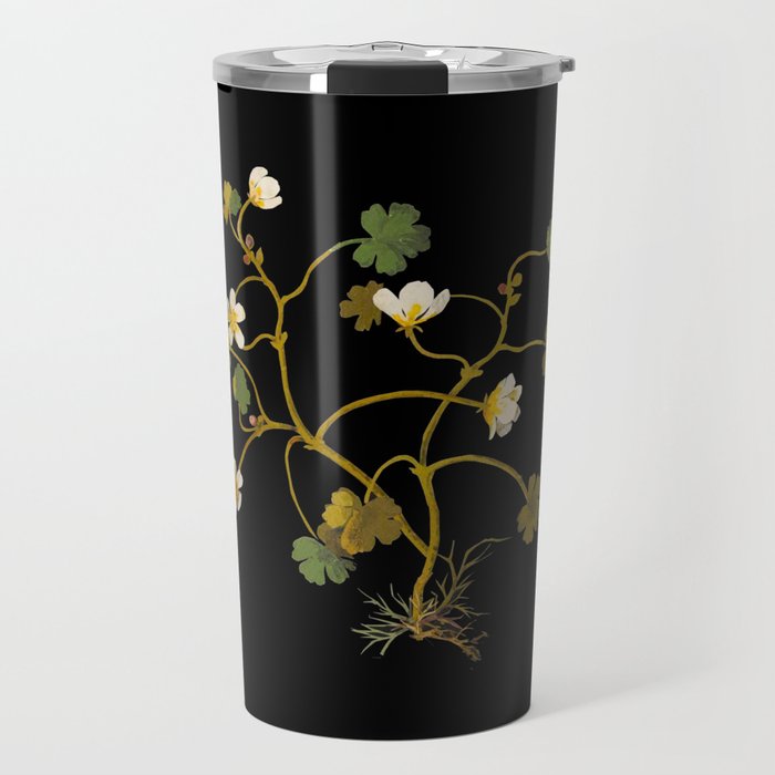 Ranunculus Aquaticus (Polyandria Polygynia) by Mary Delany Paper Collage Floral Flower Botanical Paper Mosaic Vintage Scientific Plant Anatomy Travel Mug Gallery Image 1