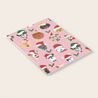 Christmas Dog Pattern Illustration Notebook Gallery Image 3