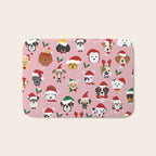 Christmas Dog Pattern Illustration Bath Mat Gallery Image 1