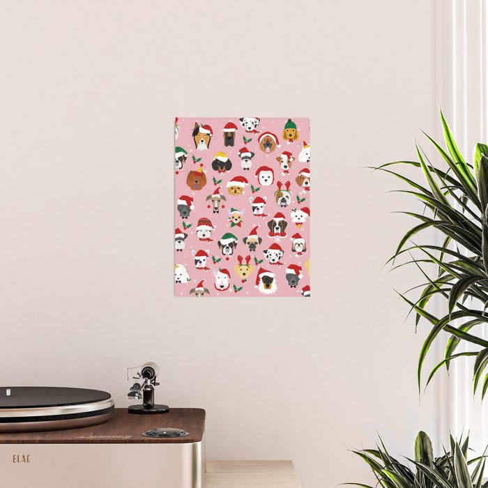 Christmas Dog Pattern Illustration Poster Gallery Image 2