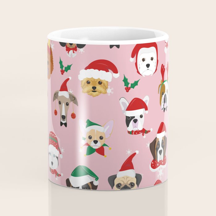 Christmas Dog Pattern Illustration Coffee Mug Gallery Image 4