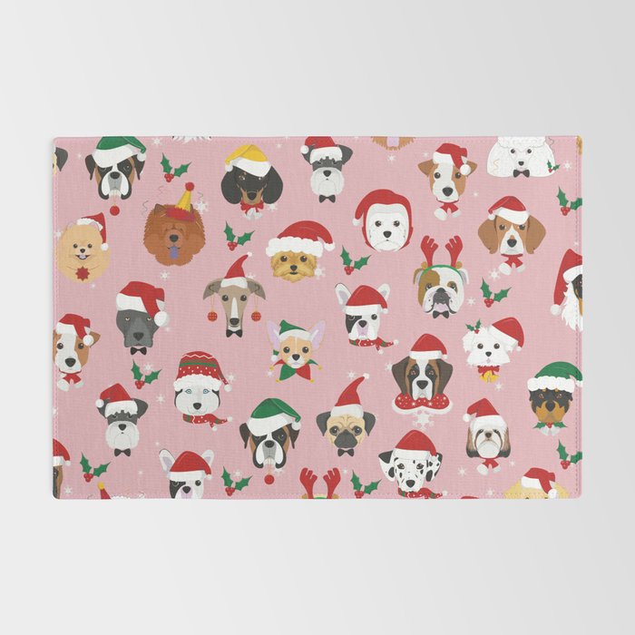 Christmas Dog Pattern Illustration Rug Gallery Image 2