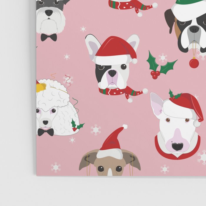 Christmas Dog Pattern Illustration Poster Gallery Image 3