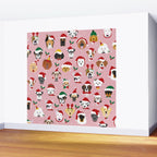 Christmas Dog Pattern Illustration Wall Mural Gallery Image 2
