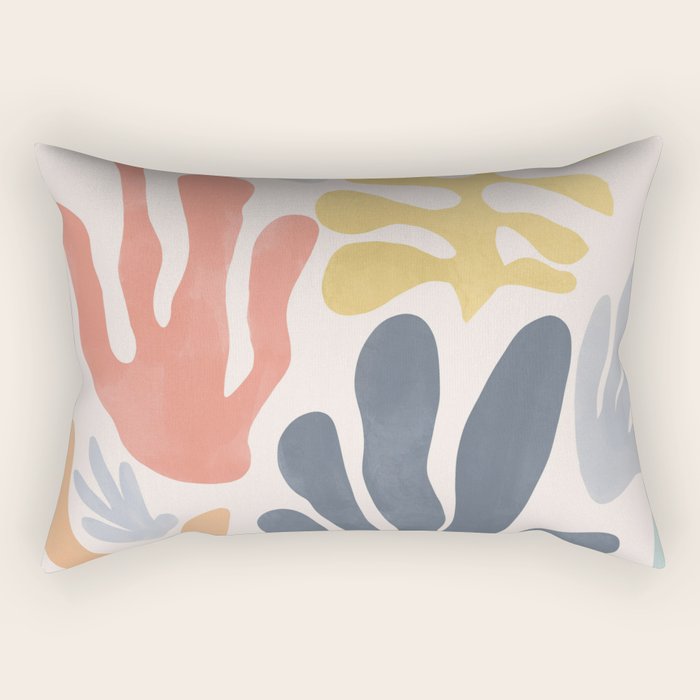 Matisse Cutouts Homage - Abstract Painting Rectangular Pillow Gallery Image 2