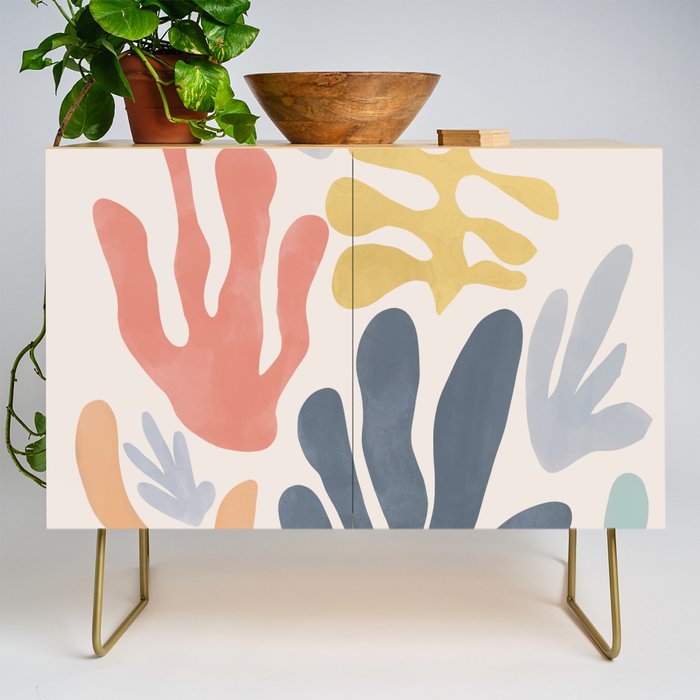 Matisse Cutouts Homage - Abstract Painting Credenza Gallery Image 1