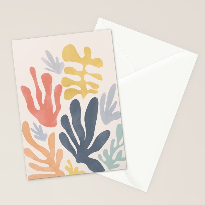 Matisse Cutouts Homage - Abstract Painting Stationery Card Gallery Image 2