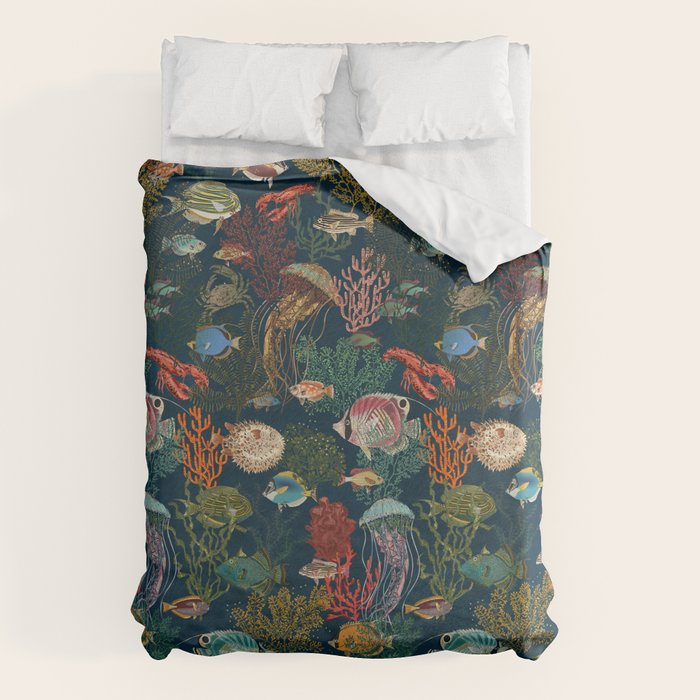 coral reef deep silence Duvet Cover Gallery Image 1
