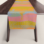 Vintage Western Desert Landscape in Dusty Neon Table Runner Gallery Image 1