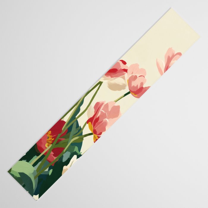 Coral Tulips in Bloom Table Runner Gallery Image 3