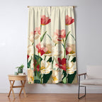 Coral Tulips in Bloom Window Curtain Gallery Image 5