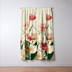 Coral Tulips in Bloom Window Curtain Gallery Image 3