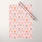 Folk Meadow - Spring Blush Wrapping Paper Gallery Image 1