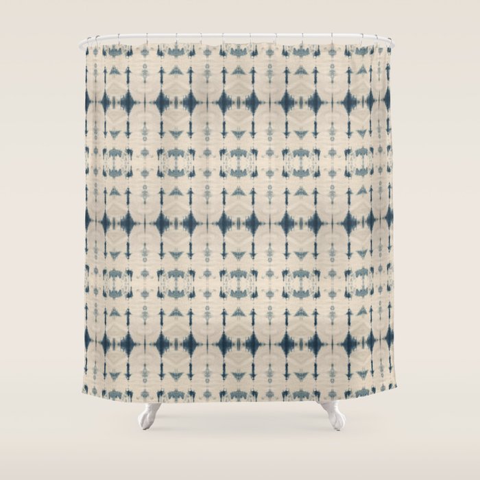 Shibori Soundwaves Shower Curtain Gallery Image 1