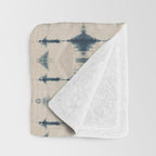 Shibori Soundwaves Throw Blanket Gallery Image 3