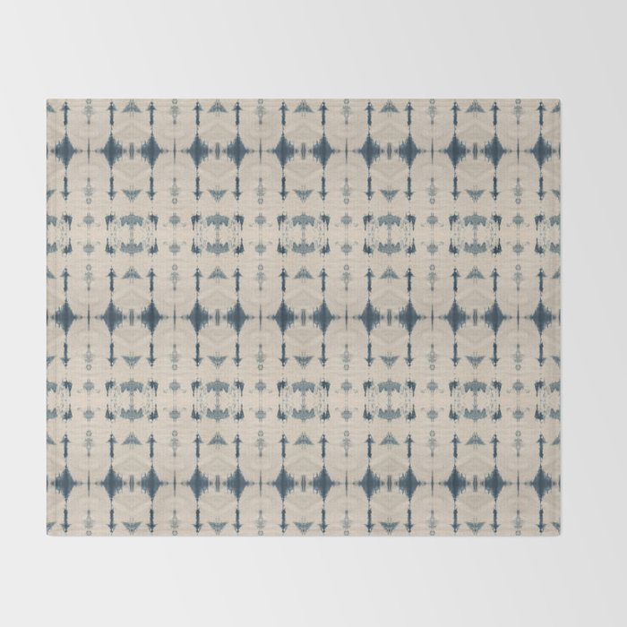 Shibori Soundwaves Throw Blanket Gallery Image 2