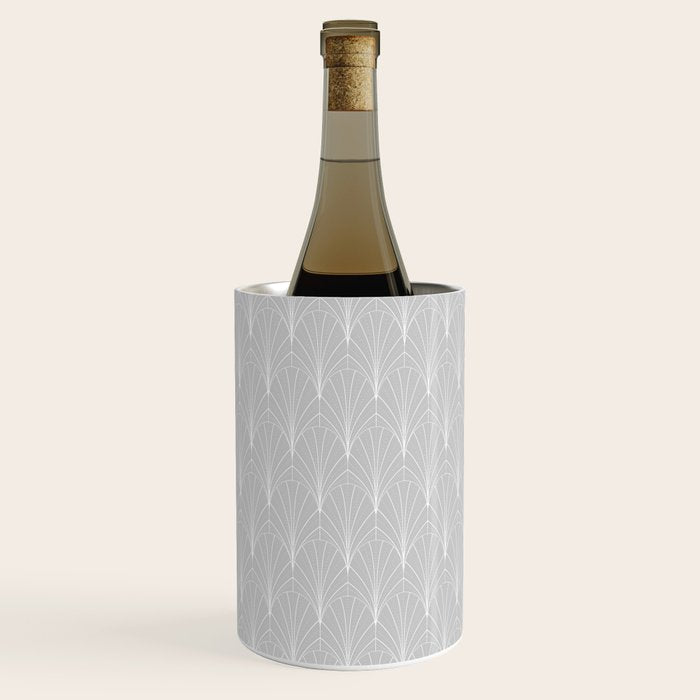 Art Deco Waterfalls // Grey & White Wine Chiller Gallery Image 1