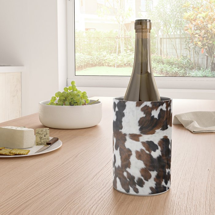 Brown Cowhide Wine Chiller Gallery Image 4