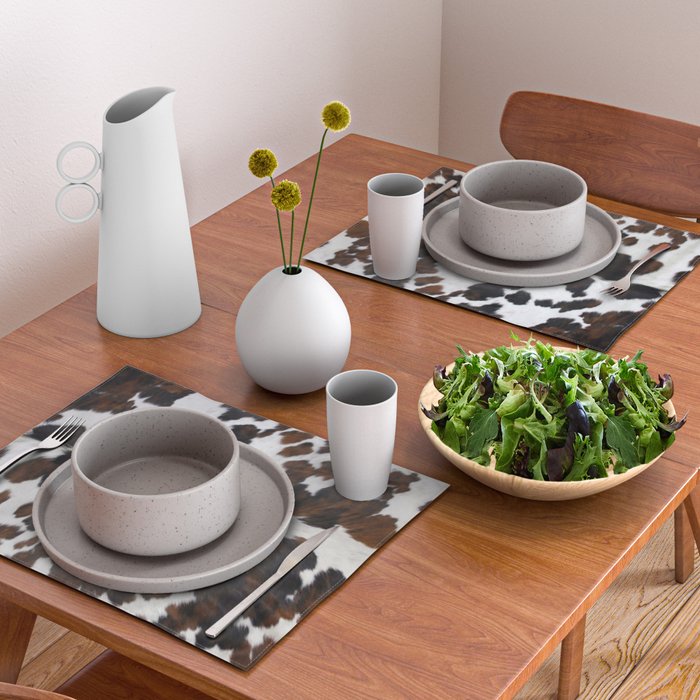 Brown Cowhide Placemat Gallery Image 2