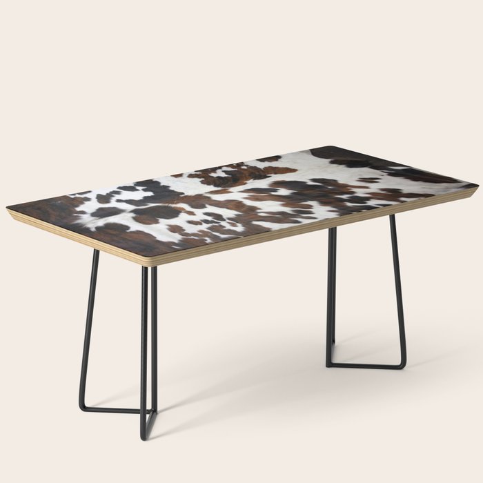 Brown Cowhide Coffee Table Gallery Image 1