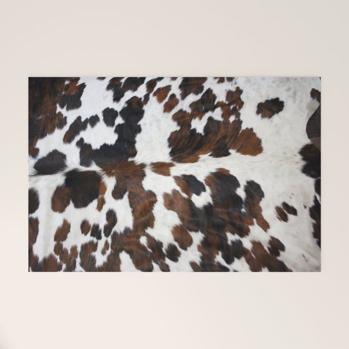 Brown Cowhide Welcome Mat Gallery Image 1