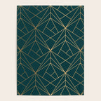 Hidden Sapphire Geometric Gold Pattern With White Shimmer  Poster Gallery Image 4