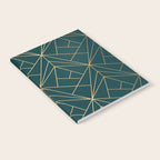 Hidden Sapphire Geometric Gold Pattern With White Shimmer  Notebook Gallery Image 2