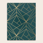 Hidden Sapphire Geometric Gold Pattern With White Shimmer  Notebook Gallery Image 4