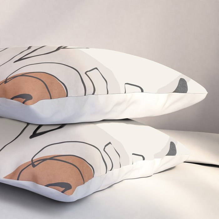 Minimal Abstract Art- Monstera Pillow Sham Gallery Image 3