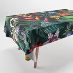 Tropical Flora - Night Tablecloth Gallery Image 1