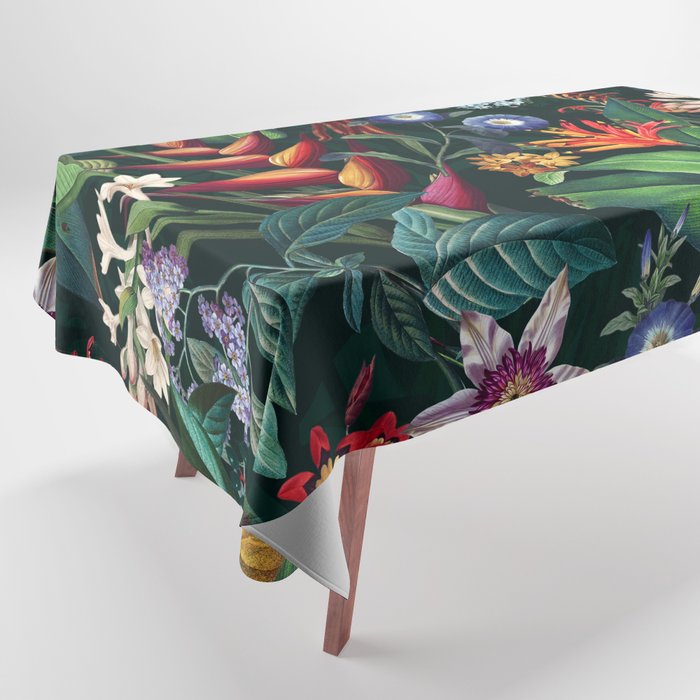 Tropical Flora - Night Tablecloth Gallery Image 1