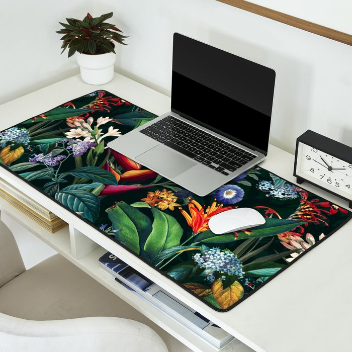 Tropical Flora - Night Desk Mat Gallery Image 2