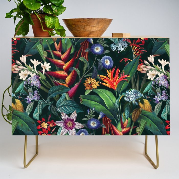 Tropical Flora - Night Credenza Gallery Image 1