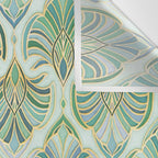 Jade Enamel Art Deco Fans Wall Tapestry Gallery Image 3