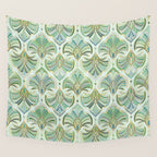 Jade Enamel Art Deco Fans Wall Tapestry Gallery Image 4