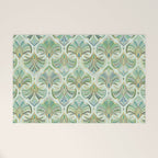 Jade Enamel Art Deco Fans Welcome Mat Gallery Image 1