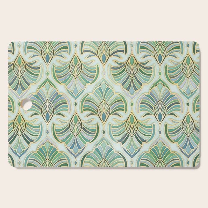 Jade Enamel Art Deco Fans Cutting Board Gallery Image 1