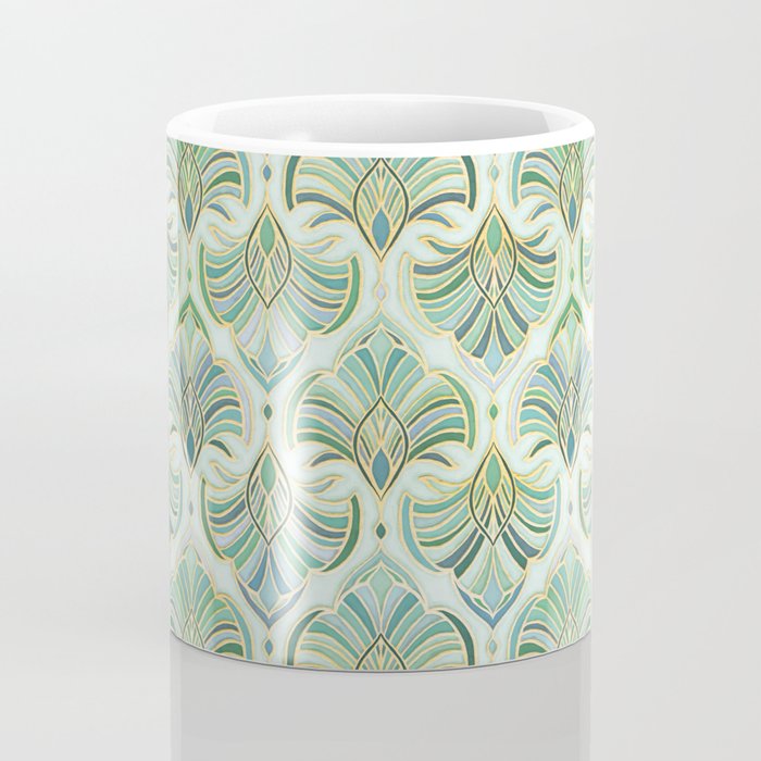 Jade Enamel Art Deco Fans Coffee Mug Gallery Image 4