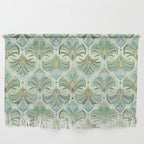 Jade Enamel Art Deco Fans Wall Hanging Gallery Image 1