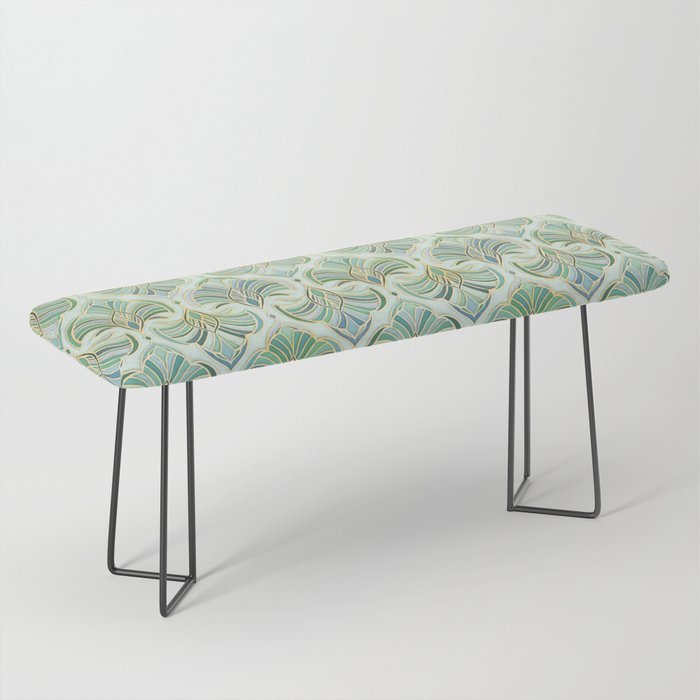 Jade Enamel Art Deco Fans Bench Gallery Image 1