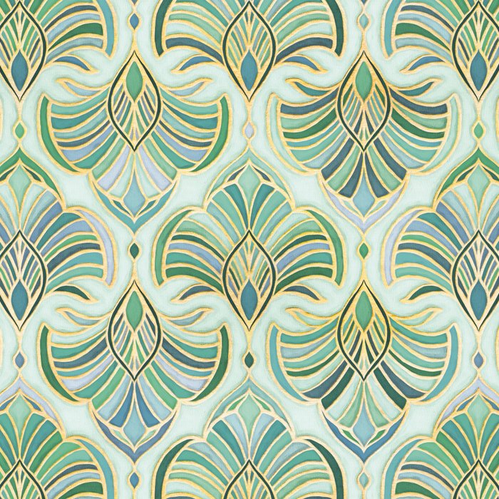 Jade Enamel Art Deco Fans Coffee Mug Gallery Image 2