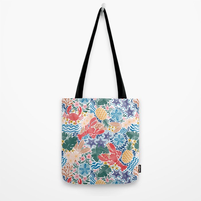 Seaside Floral Dream Tote Bag Gallery Image 2
