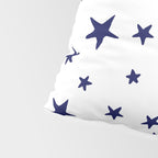 Stars - Navy Blue on White Pillow Sham Gallery Image 4
