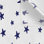 Stars - Navy Blue on White Wall Tapestry Gallery Image 3