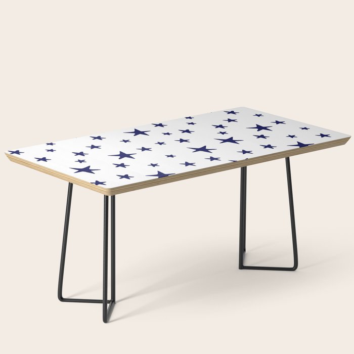 Stars - Navy Blue on White Coffee Table Gallery Image 1