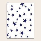 Stars - Navy Blue on White Notebook Gallery Image 4