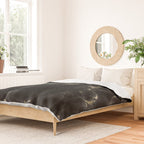 Modern abstract black gold trendy marble Duvet Cover Gallery Image 2
