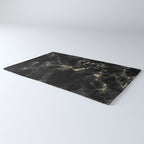 Modern abstract black gold trendy marble Rug Gallery Image 3