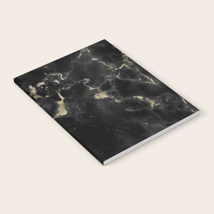 Modern abstract black gold trendy marble Notebook Gallery Image 2