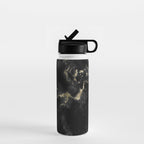 Modern abstract black gold trendy marble Water Bottle Gallery Image 1